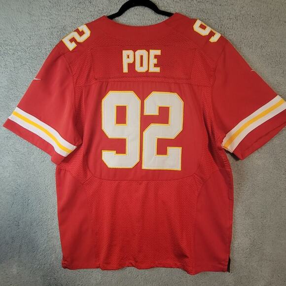 358‎ Nike Dontari Poe Kansas City Chiefs Mens Jersey Sz 48 (L) Red White - Picture 2 of 9